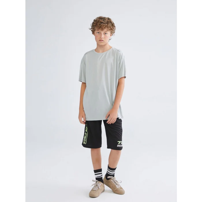 LCW Kids Siyah Beli Lastikli Erkek Çocuk Kapri