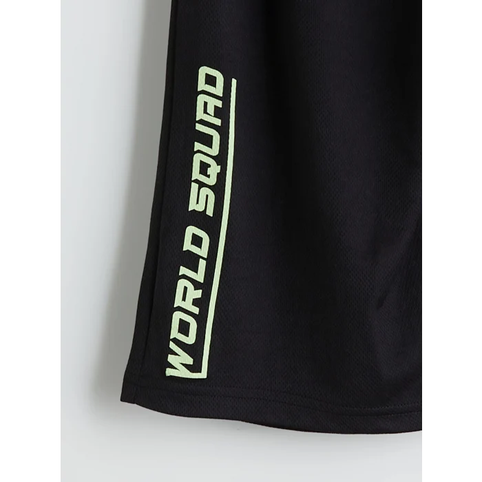 LCW Kids Siyah Beli Lastikli Erkek Çocuk Kapri