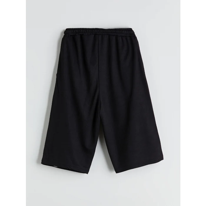 LCW Kids Siyah Beli Lastikli Erkek Çocuk Kapri