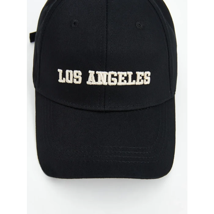 LCW ACCESSORIES Siyah Yazı Nakışlı Kadın Kep Şapka