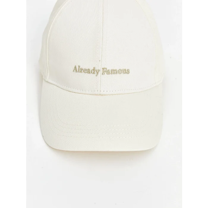 LCW ACCESSORIES Ekru Yazı Nakışlı Kadın Kep Şapka