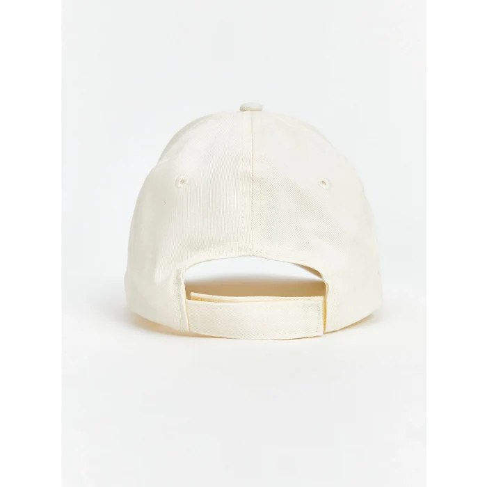 LCW ACCESSORIES Ekru Yazı Nakışlı Kadın Kep Şapka