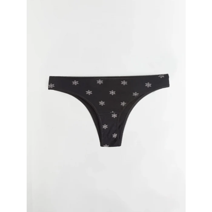 LCW DREAM Siyah Baskılı Brazilian Külot 3lü Paket