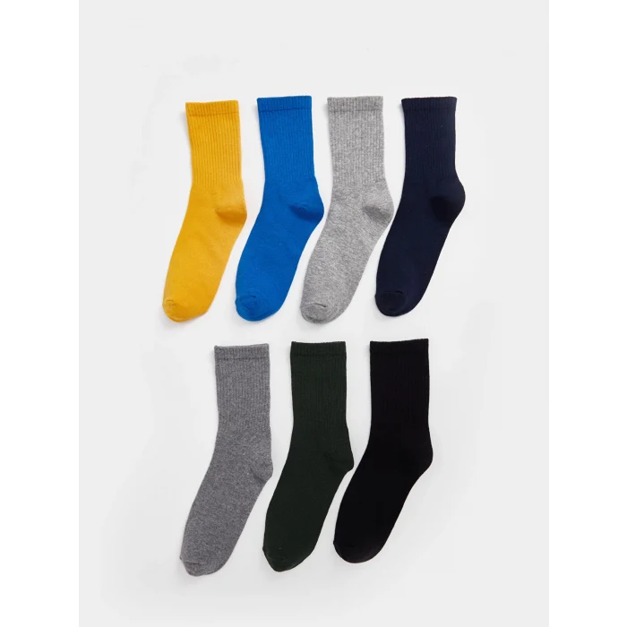 LCW Kids Karişik Basic Erkek Çocuk Soket Çorap 7li