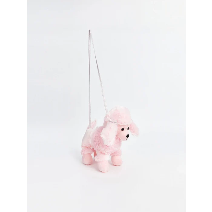 LCW ACCESSORIES Pembe Köpek Figürlü Pelüş Kız Çocuk Omuz Çantası