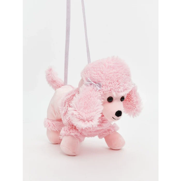 LCW ACCESSORIES Pembe Köpek Figürlü Pelüş Kız Çocuk Omuz Çantası