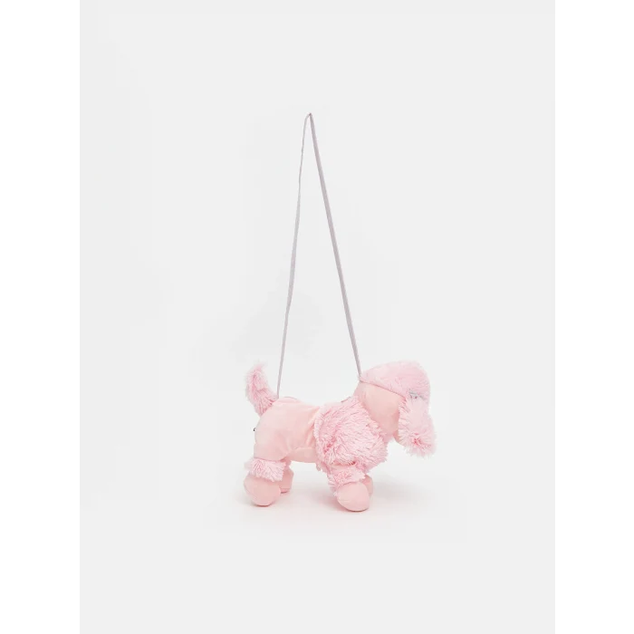LCW ACCESSORIES Pembe Köpek Figürlü Pelüş Kız Çocuk Omuz Çantası