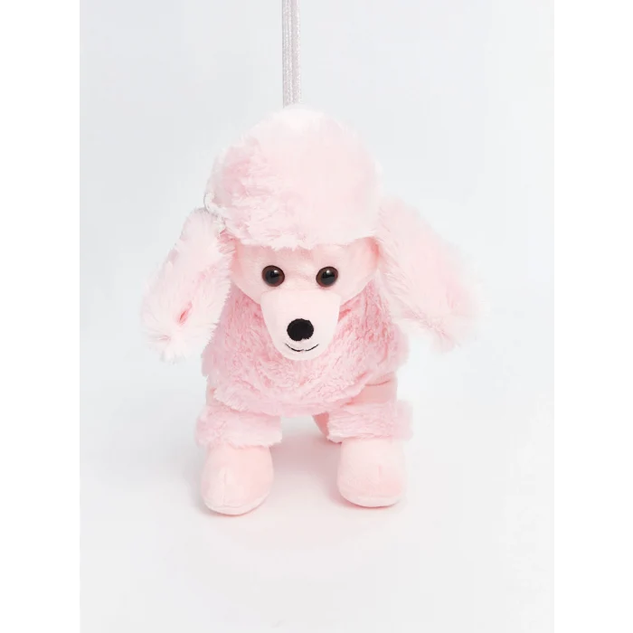 LCW ACCESSORIES Pembe Köpek Figürlü Pelüş Kız Çocuk Omuz Çantası