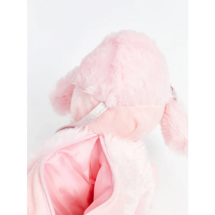 LCW ACCESSORIES Pembe Köpek Figürlü Pelüş Kız Çocuk Omuz Çantası