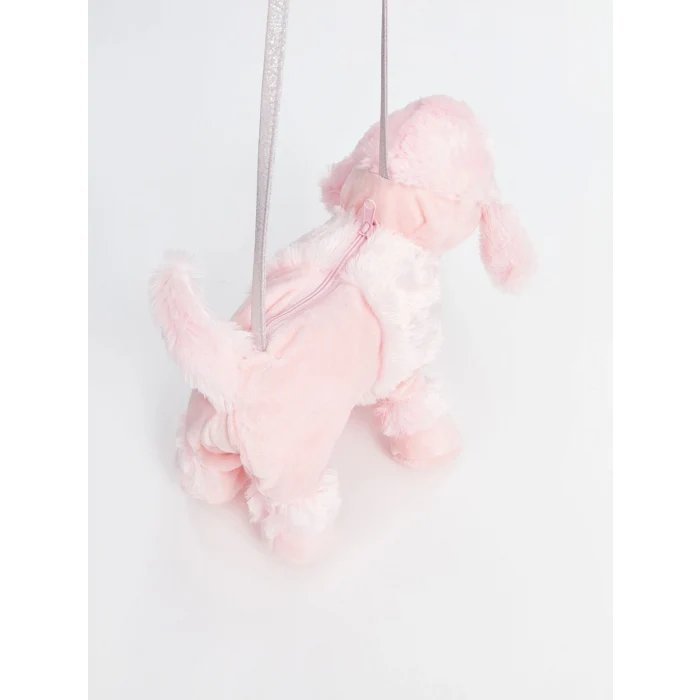 LCW ACCESSORIES Pembe Köpek Figürlü Pelüş Kız Çocuk Omuz Çantası