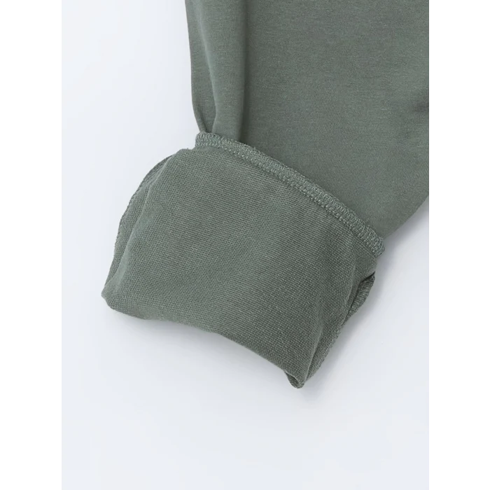 LCW baby Bej Bisiklet Yaka Baskılı Erkek Bebek Sweatshirt ve Eşofman Alt 2li