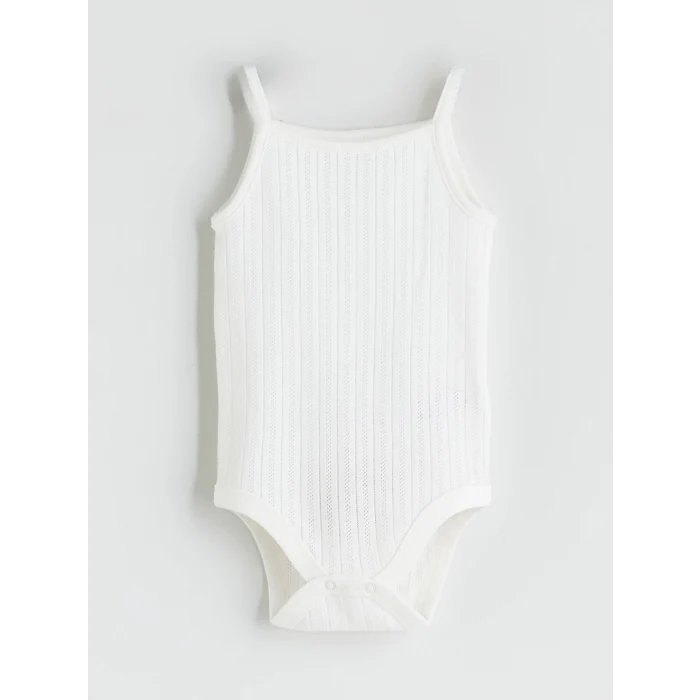 LCW baby Pembe Bisiklet Yaka Kız Bebek Çıtçıtlı Body 3lü