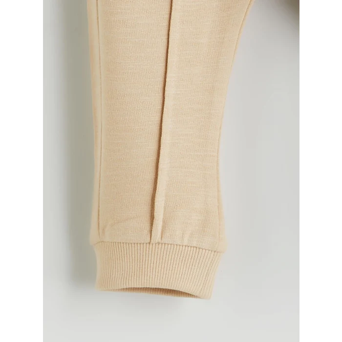 LCW baby Ekru Baskılı Erkek Bebek Sweatshirt ve Eşofman Alt 2li