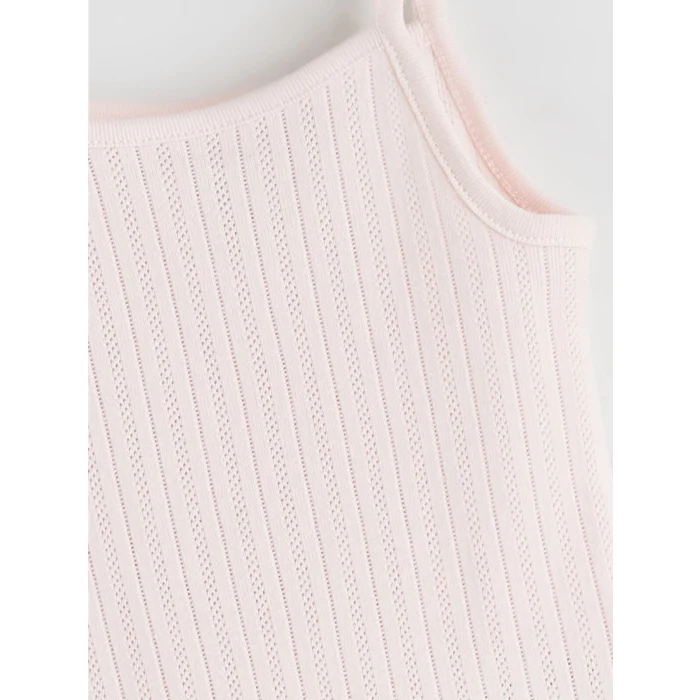 LCW baby Pembe Bisiklet Yaka Kız Bebek Çıtçıtlı Body 3lü