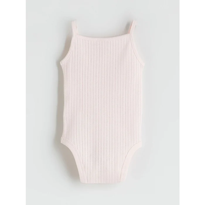 LCW baby Pembe Bisiklet Yaka Kız Bebek Çıtçıtlı Body 3lü