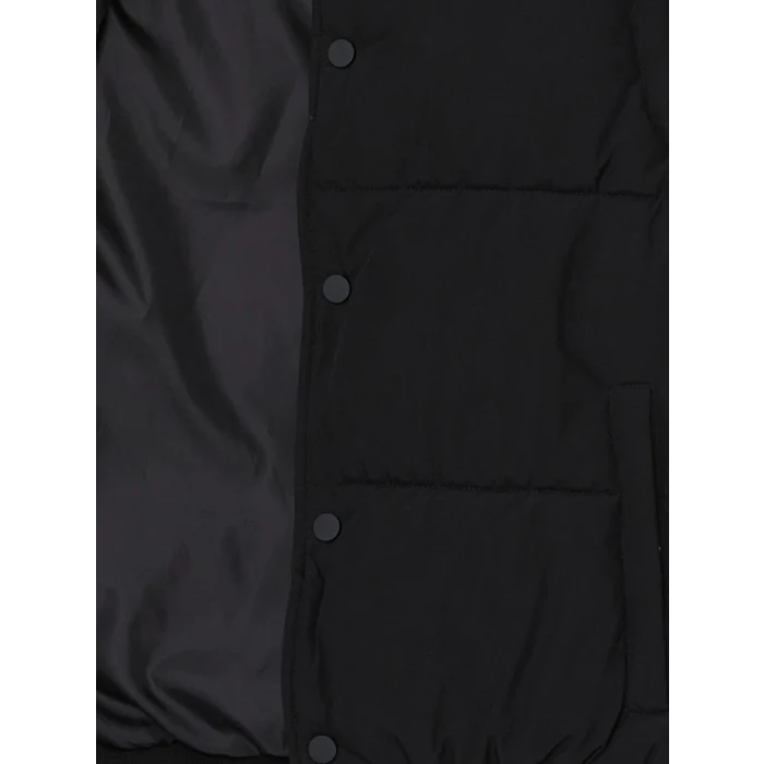 XSIDE Siyah Standart Kalıp Kolej Yaka Erkek Şişme Yelek