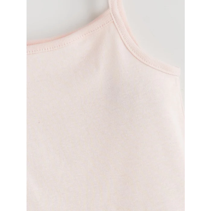 LCW baby Ekru Baskılı Kız Bebek Çıtçıtlı Body 2li