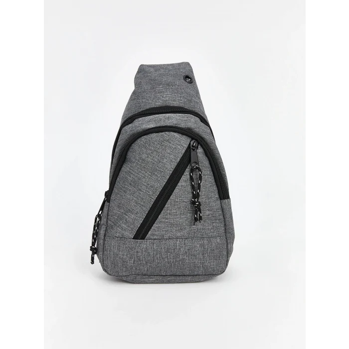 LCW ACCESSORIES Gri Fermuarlı Erkek Göğüs Çantası
