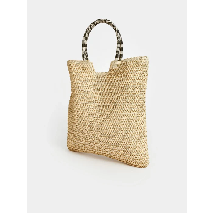 LCW ACCESSORIES Ekru Hasır Kadın El Çantası