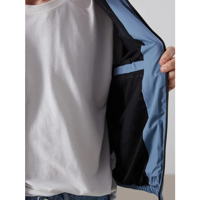 XSIDE Mavi Standart Kalıp Kapüşonlu Erkek Yağmurluk