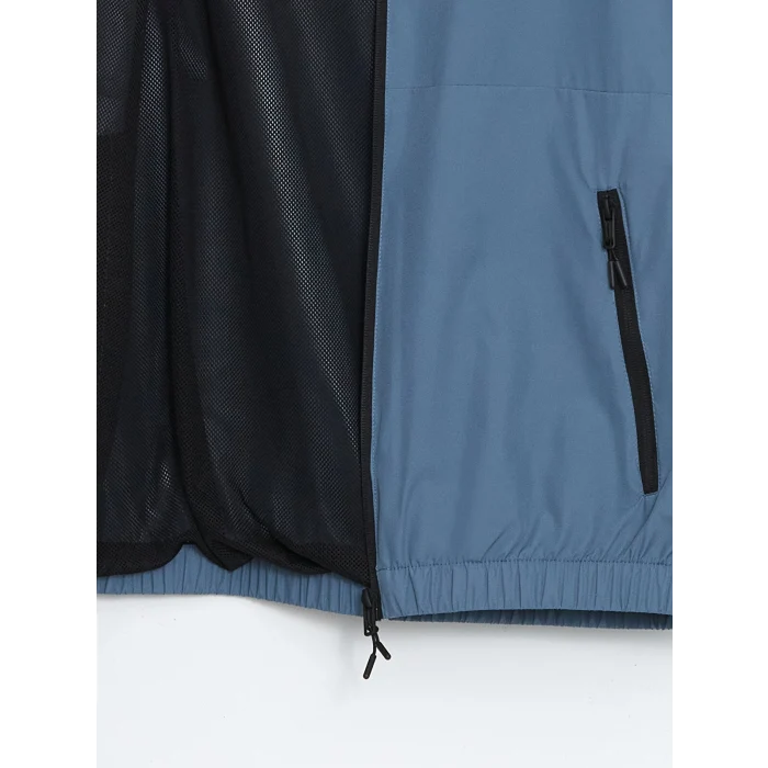 XSIDE Mavi Standart Kalıp Kapüşonlu Erkek Yağmurluk
