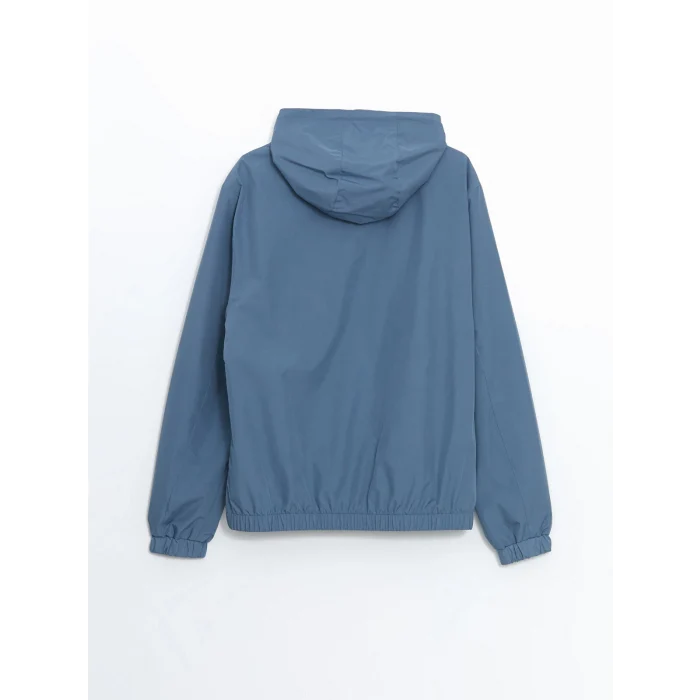 XSIDE Mavi Standart Kalıp Kapüşonlu Erkek Yağmurluk