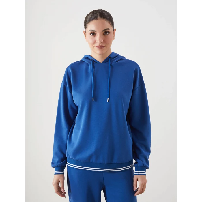 LCWAIKIKI Classic Mavi Oversize Kadın Hoodie
