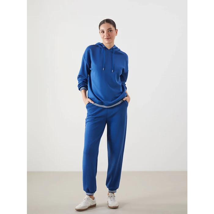 LCWAIKIKI Classic Mavi Oversize Kadın Hoodie