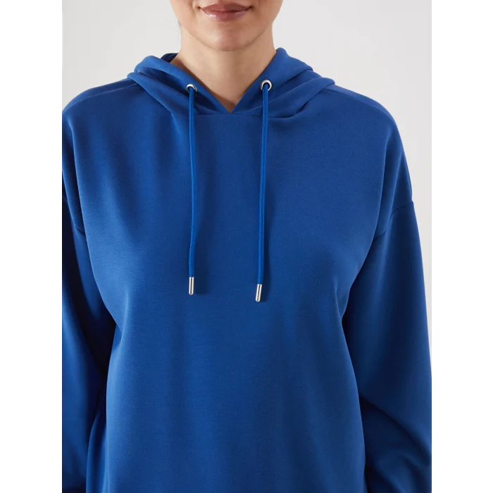 LCWAIKIKI Classic Mavi Oversize Kadın Hoodie