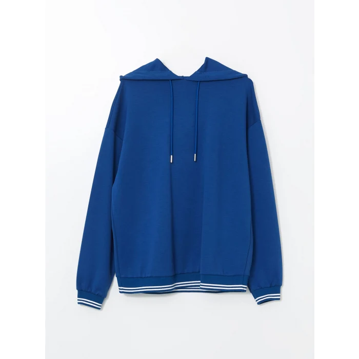 LCWAIKIKI Classic Mavi Oversize Kadın Hoodie