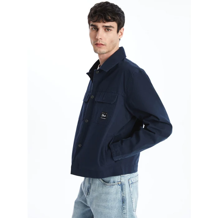 XSIDE Lacivert Standart Kalıp Gömlek Yaka Erkek Mont