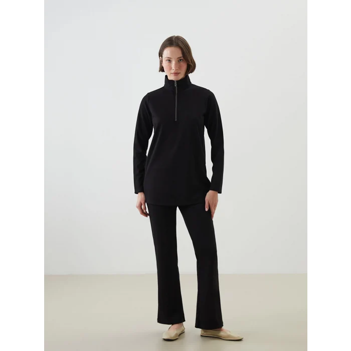 LCWAIKIKI Classic Siyah Dik Yaka Kadın Tunik