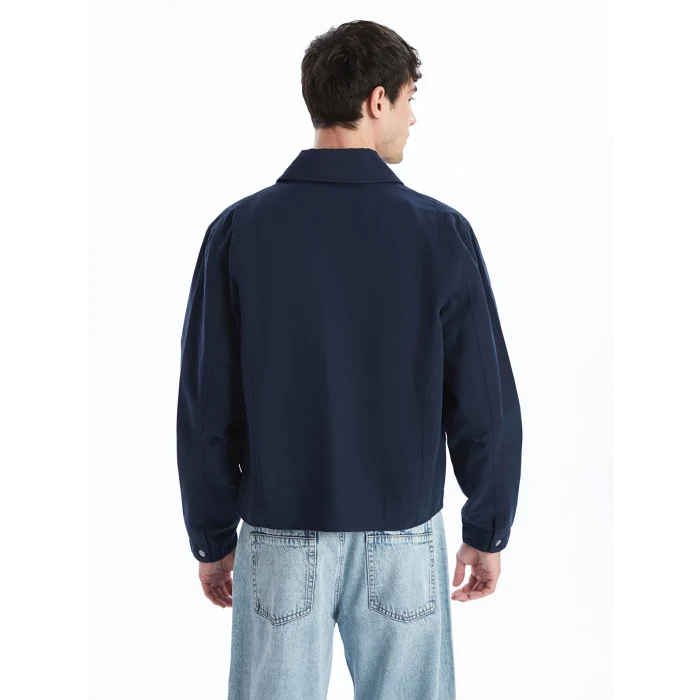 XSIDE Lacivert Standart Kalıp Gömlek Yaka Erkek Mont