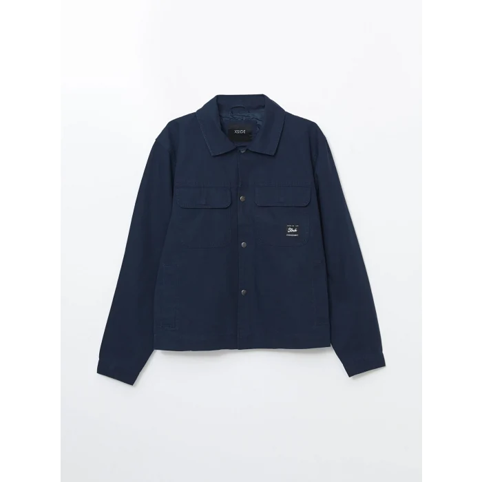 XSIDE Lacivert Standart Kalıp Gömlek Yaka Erkek Mont
