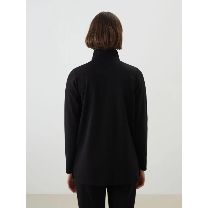 LCWAIKIKI Classic Siyah Dik Yaka Kadın Tunik