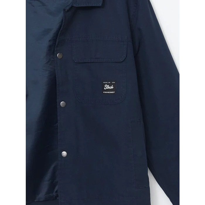 XSIDE Lacivert Standart Kalıp Gömlek Yaka Erkek Mont