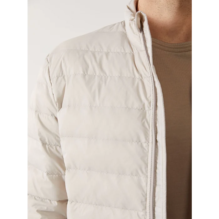 SOUTHBLUE Bej Standart Kalıp Dik Yaka Erkek Şişme Mont