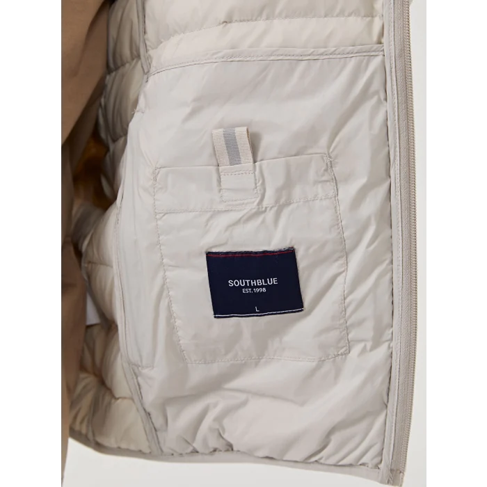 SOUTHBLUE Bej Standart Kalıp Dik Yaka Erkek Şişme Mont