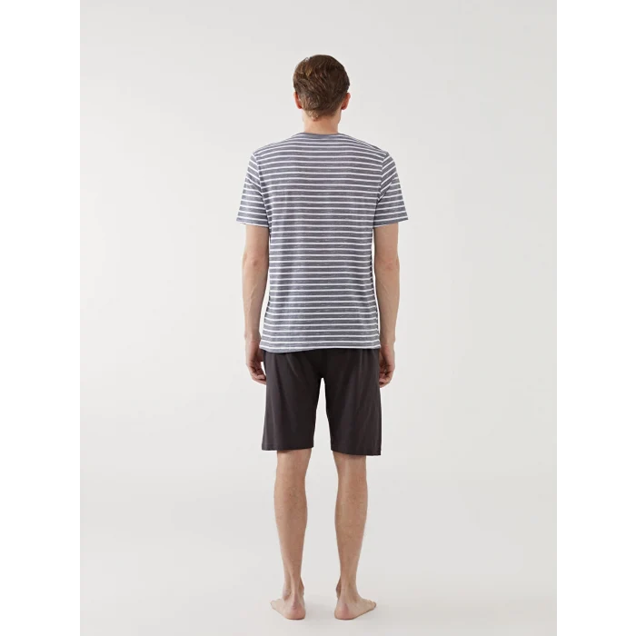 LC WAIKIKI Gri Standart Kalıp Erkek Şortlu Pijama Takımı