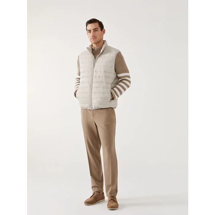 SOUTHBLUE Bej Standart Kalıp Dik Yaka Erkek Şişme Yelek