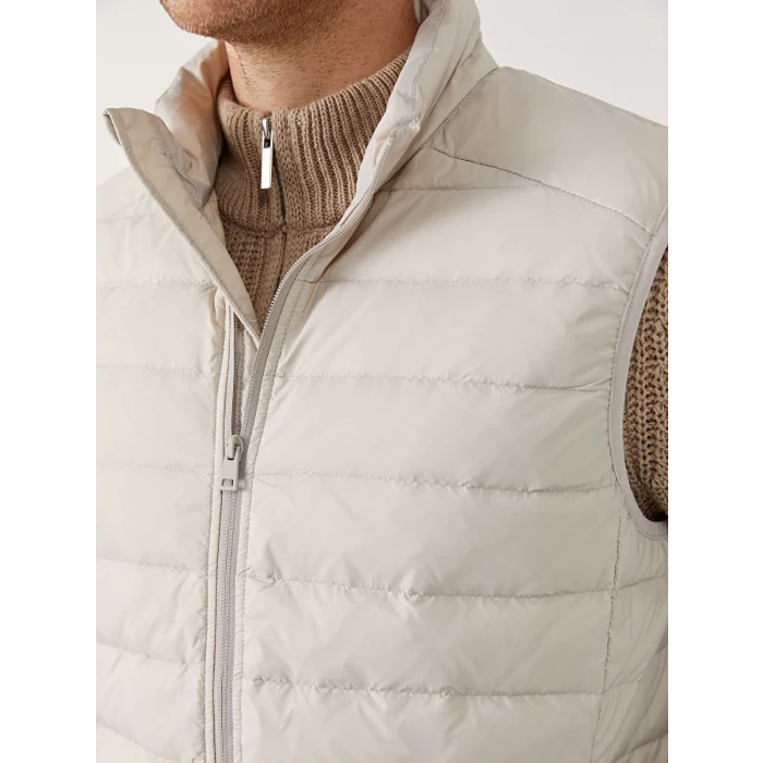 SOUTHBLUE Bej Standart Kalıp Dik Yaka Erkek Şişme Yelek