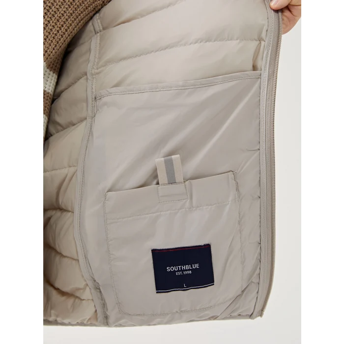 SOUTHBLUE Bej Standart Kalıp Dik Yaka Erkek Şişme Yelek