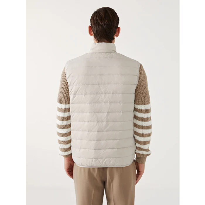 SOUTHBLUE Bej Standart Kalıp Dik Yaka Erkek Şişme Yelek