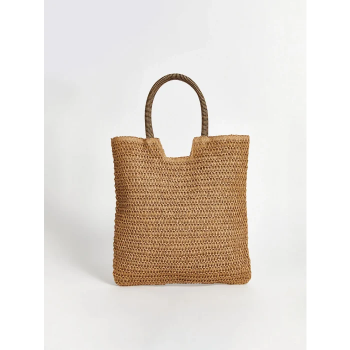 LCW ACCESSORIES Kahverengi Hasır Kadın El Çantası