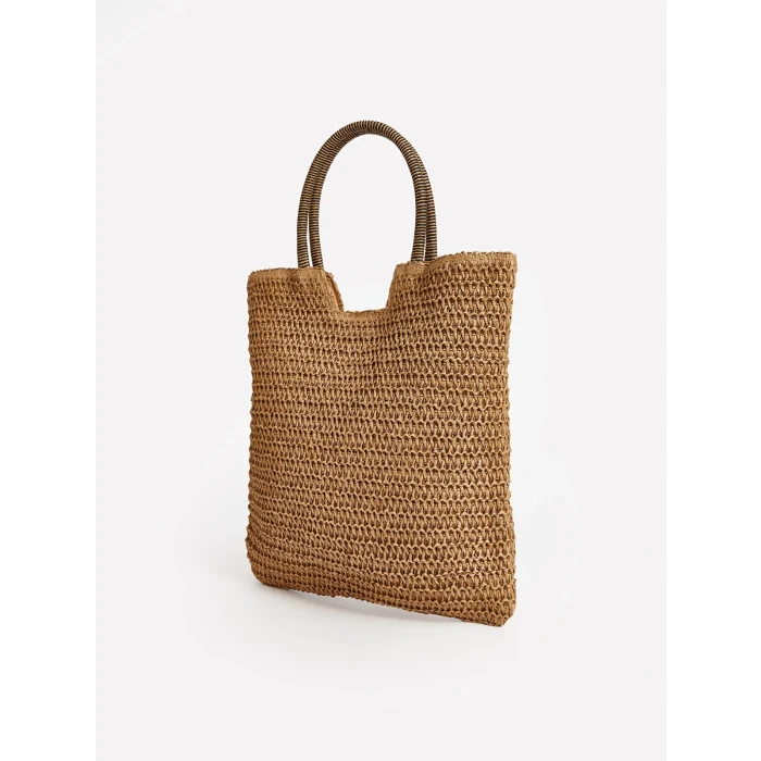 LCW ACCESSORIES Kahverengi Hasır Kadın El Çantası