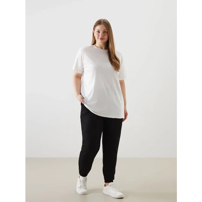 LCWAIKIKI Classic Siyah Beli Lastikli Kadın Jogger Eşofman Altı