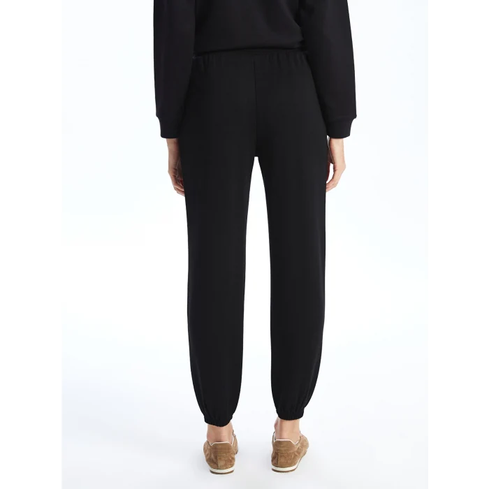 LCWAIKIKI Classic Siyah Beli Lastikli Kadın Jogger Eşofman Altı