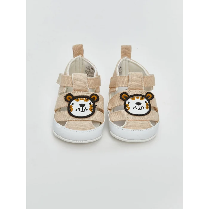 LCW ACCESSORIES Bej Ayı Nakışlı Erkek Bebek Sandalet