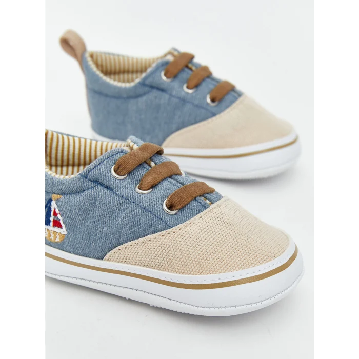 LCW STEPS Mavi Bağcıklı Erkek Bebek Yürüme Öncesi Ayakkabı