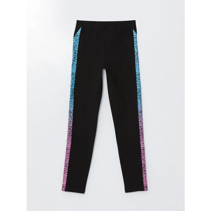 LCW Kids Siyah Beli Lastikli Kız Çocuk Tayt